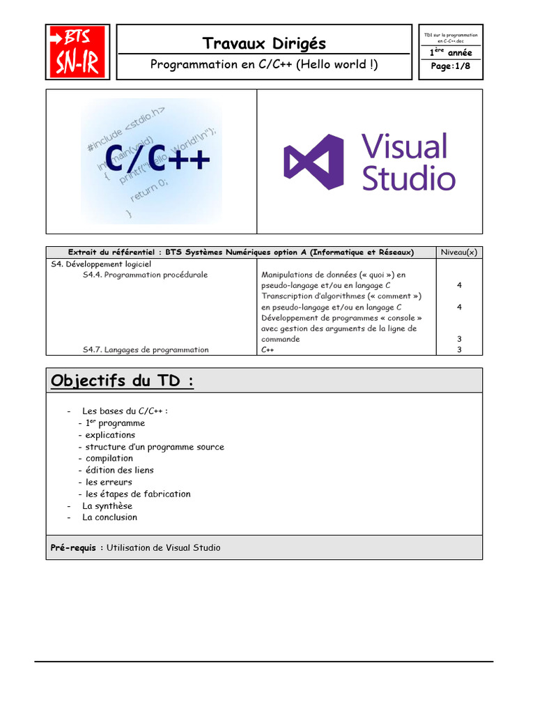 Introduction à la programmation C/C++ | PDF | Bibliothèque logicielle ...