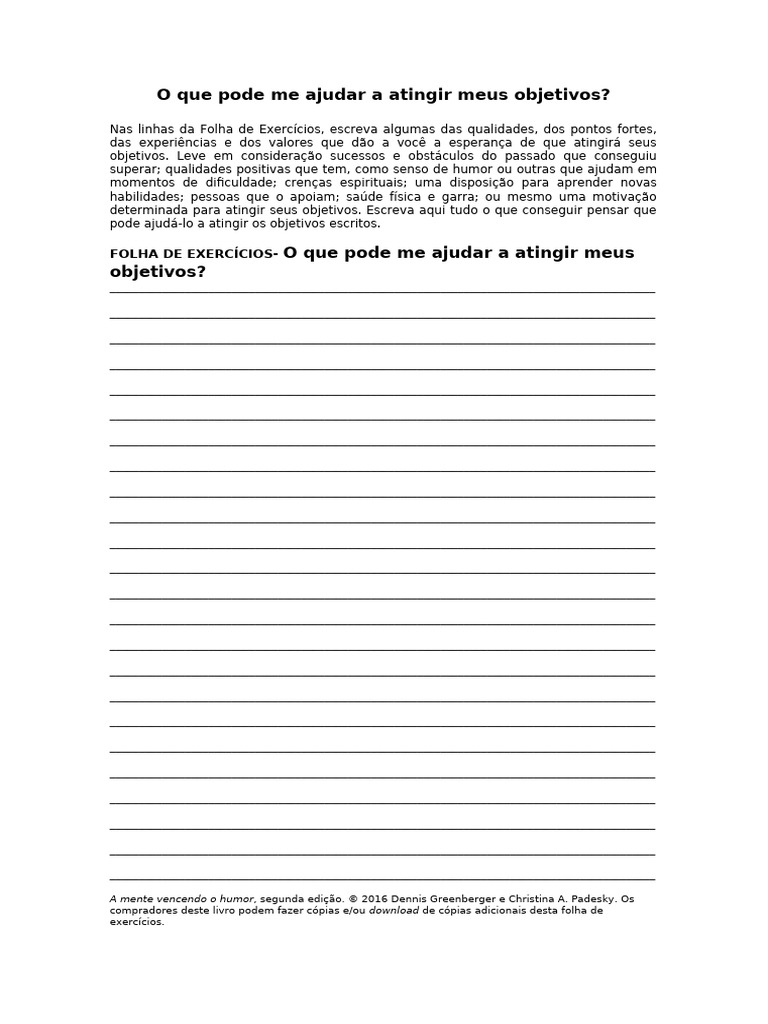 Como Atingir Seus Objetivos Pessoais | PDF | Psicologia