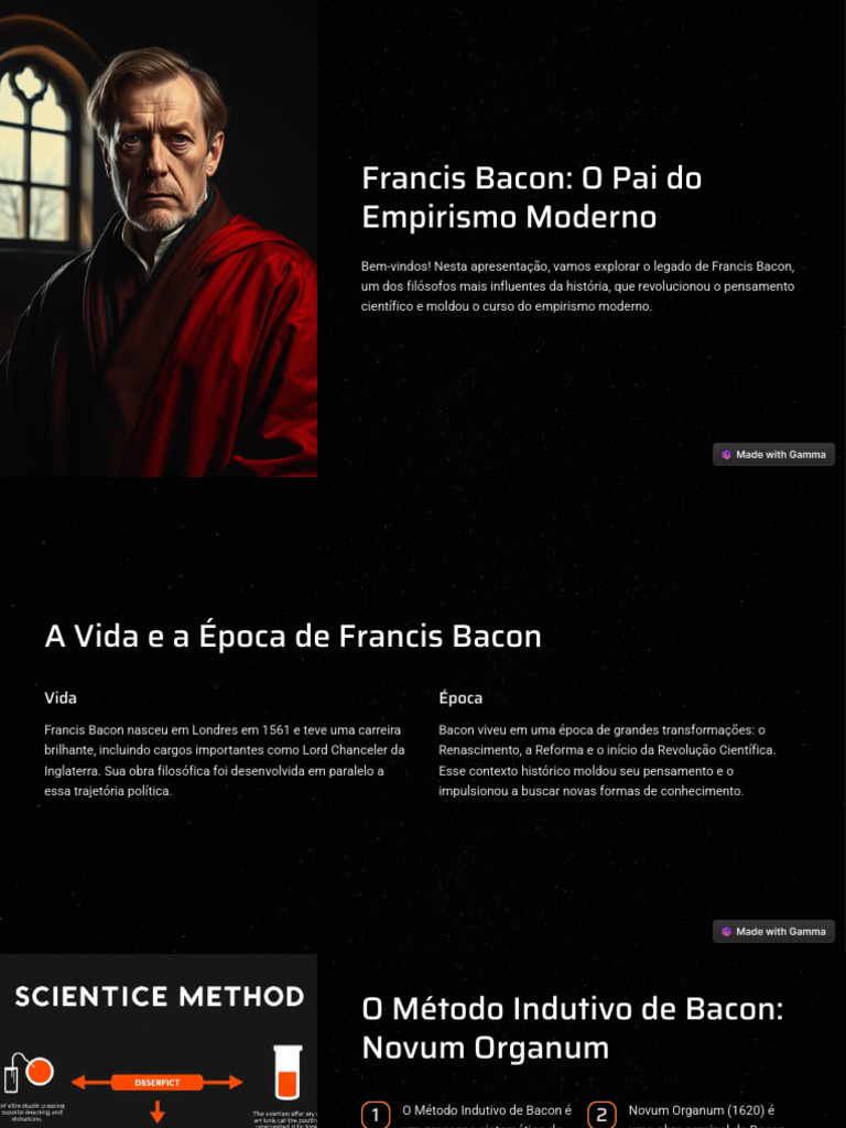 Francis Bacon: Pai do Empirismo Moderno | PDF | Science | Francis Bacon
