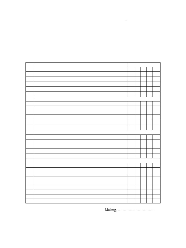 Format Penilaian PKL | PDF