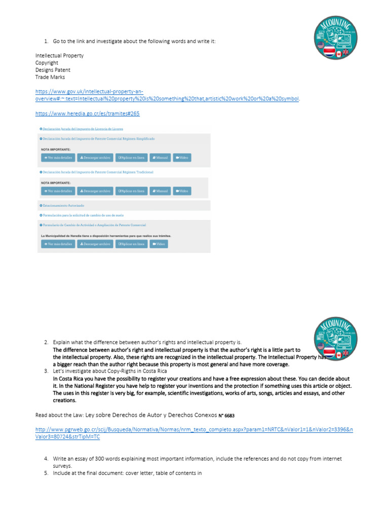Intellectual Property, Copy Rigths and Creations 1 | PDF