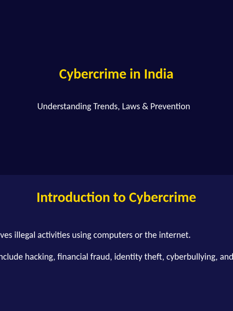 Cybercrime Trends and Prevention in India | PDF | Cybercrime | Computer ...