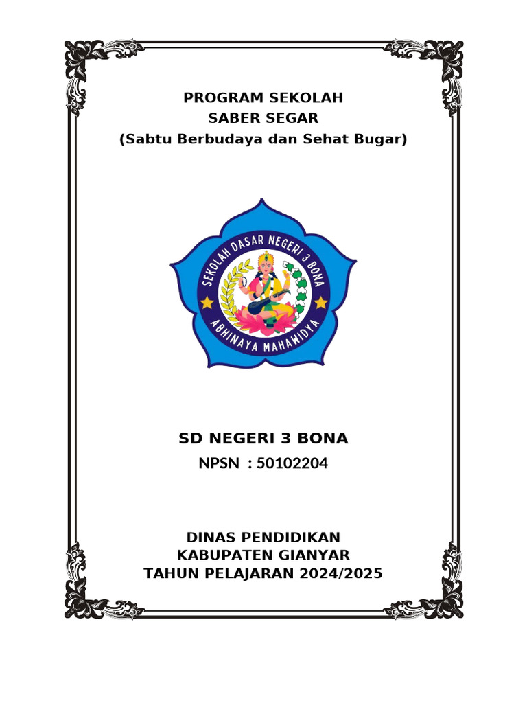 Indikator Keberhasilan Program Saber Segar | PDF