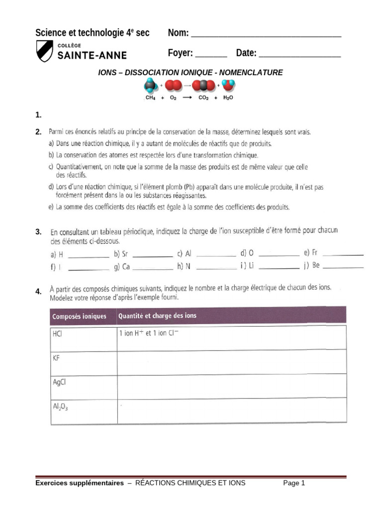 Réactions chimiques et ions en K2S | PDF | Chimie | Chimie physique
