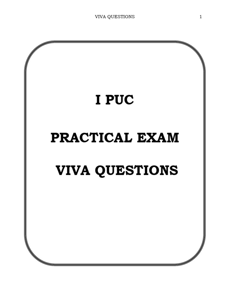 2024-25-I Puc-Viva Questions | PDF | Control Flow | Python (Programming ...