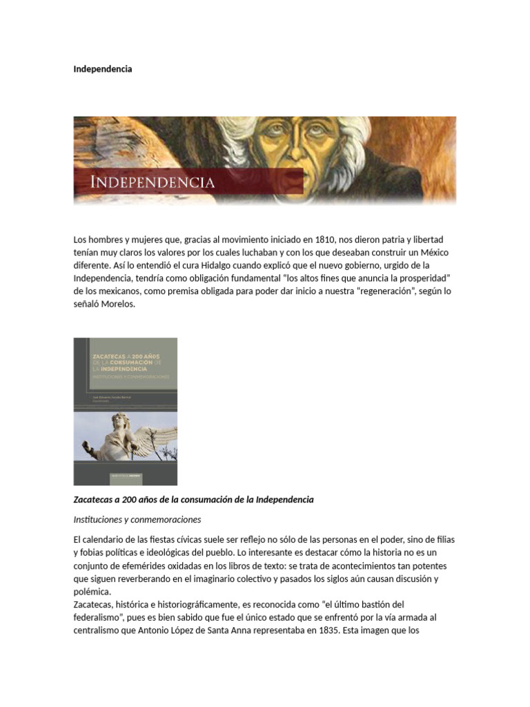 Historia de la Independencia en México | PDF | México | Nueva españa