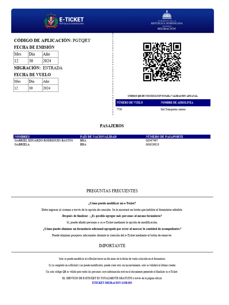 Guía de e-Ticket y Validación Aduanal | PDF
