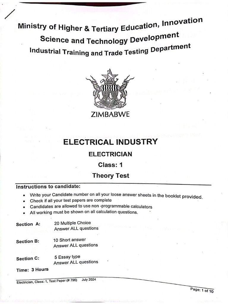July 2024 Class 1 | PDF