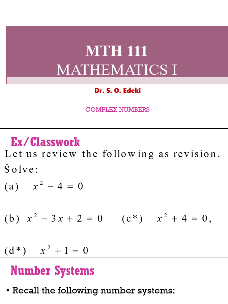 Complex Numbers: Concepts and Exercises | PDF | Complex Number ...