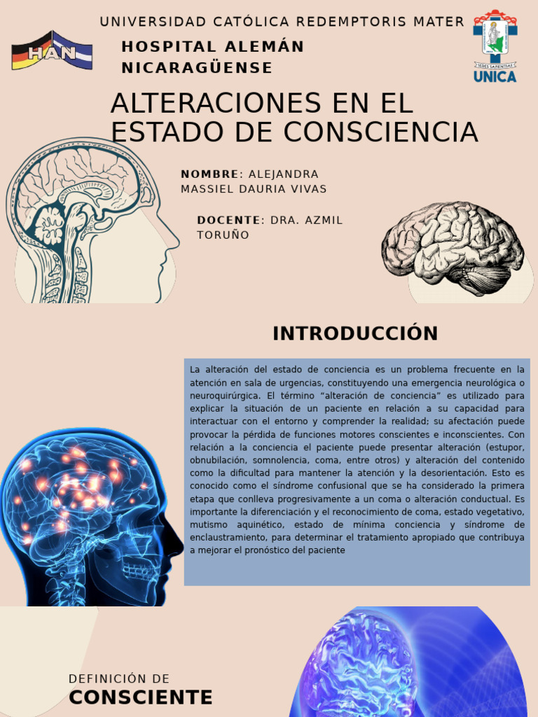 Alteraciones en El Estado de Consciencia | PDF | Coma | Movimiento ...