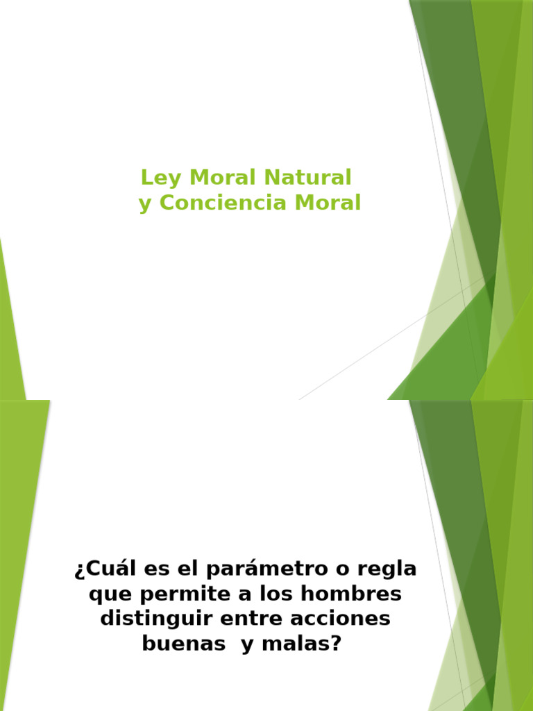 Ley Moral Natural y Conciencia Moral | PDF | Moralidad | La Ley natural