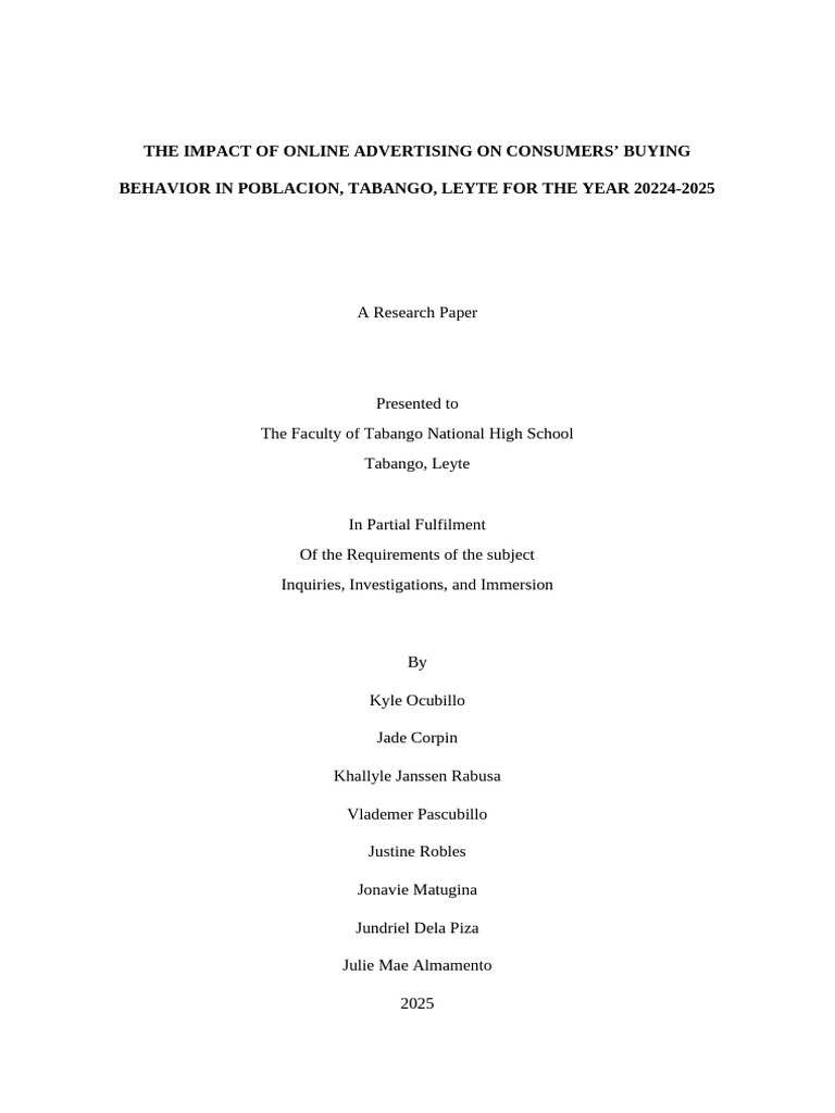 Online Advertising's Effect on Buying Behavior | PDF | Advertising ...