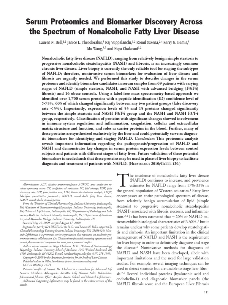 Hepatology - 2009 - Bell - Serum Proteomics and Biomarker Discovery ...