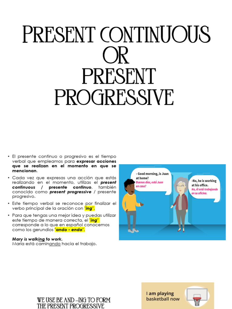 Estructura y uso del presente continuo | PDF | Verbo | Morfología