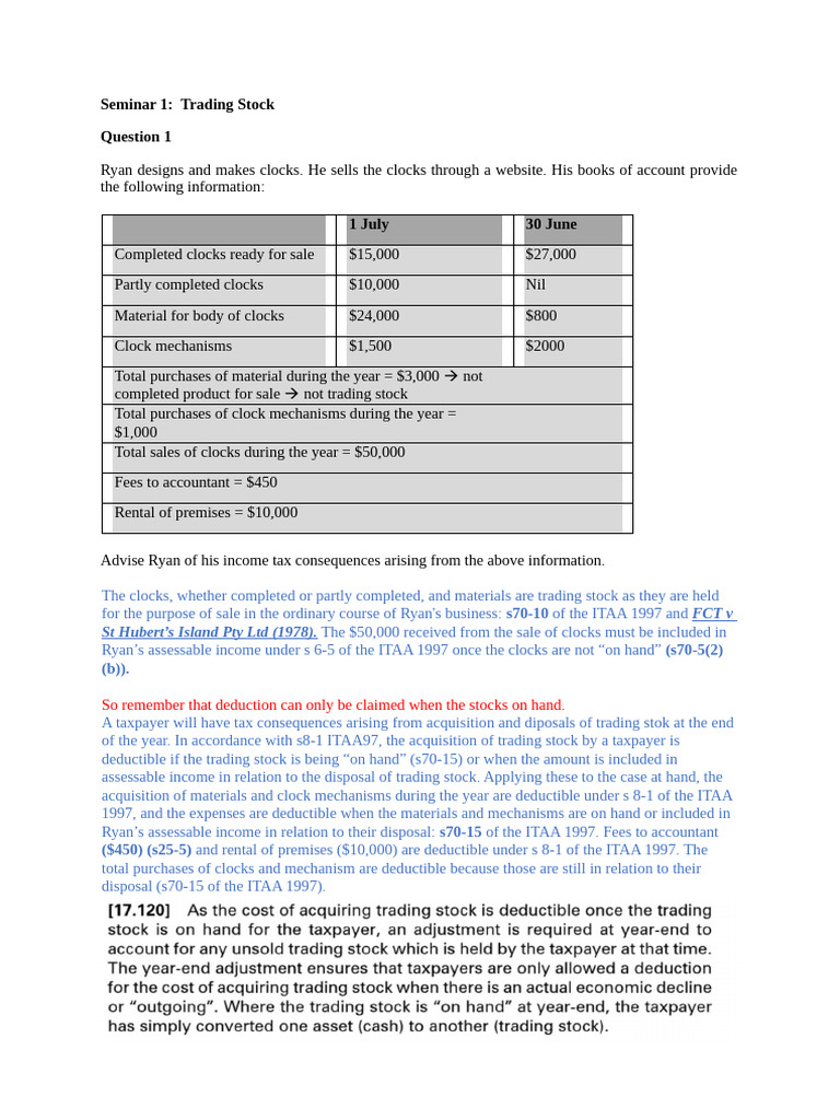 Income Tax Implications for Trading Stock | PDF | Tax Deduction | Taxpayer