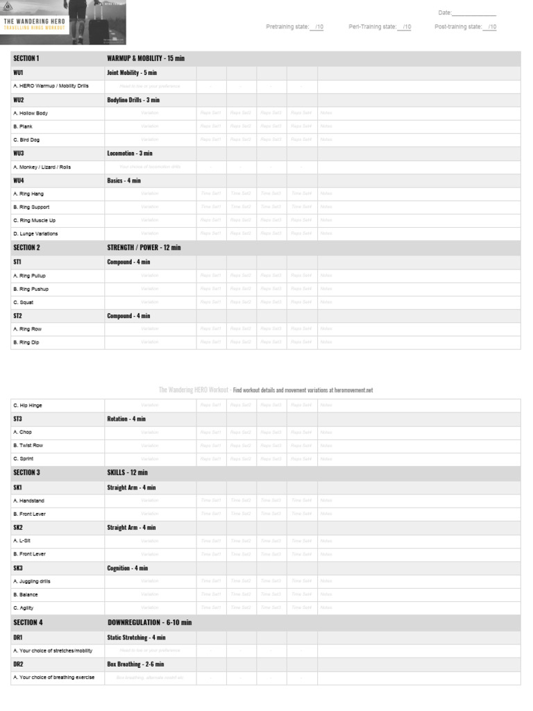 Comprehensive Workout Routine Guide | PDF | Physical Fitness | Physical ...