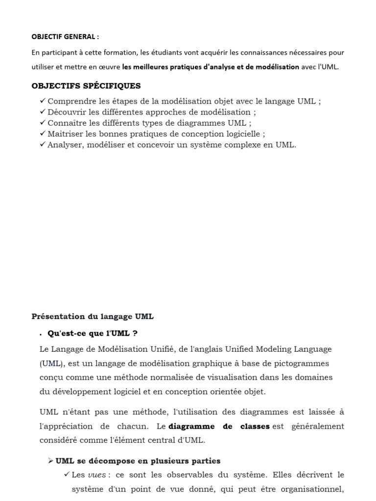 Formation à la modélisation UML | PDF | Langage de Modélisation Unifié ...