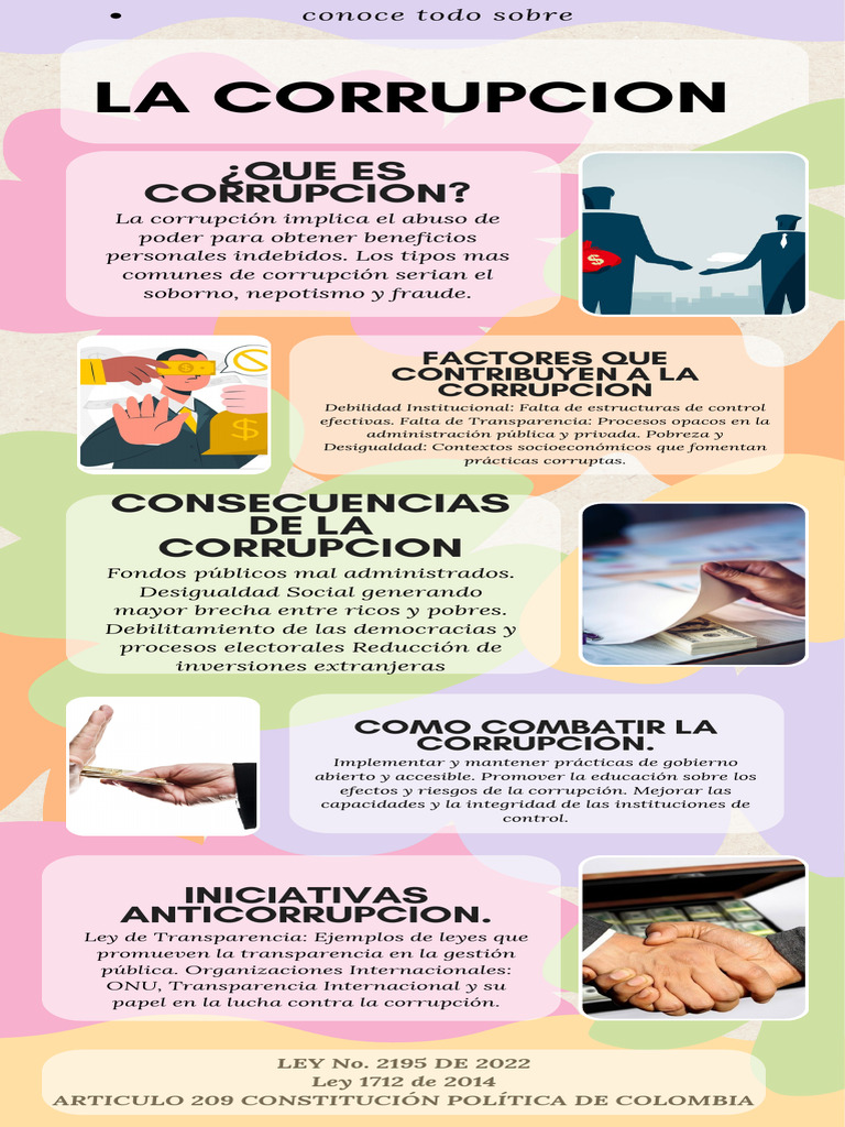 Infografía La Corrupcion Pdf Corrupción Política Trabajo Social