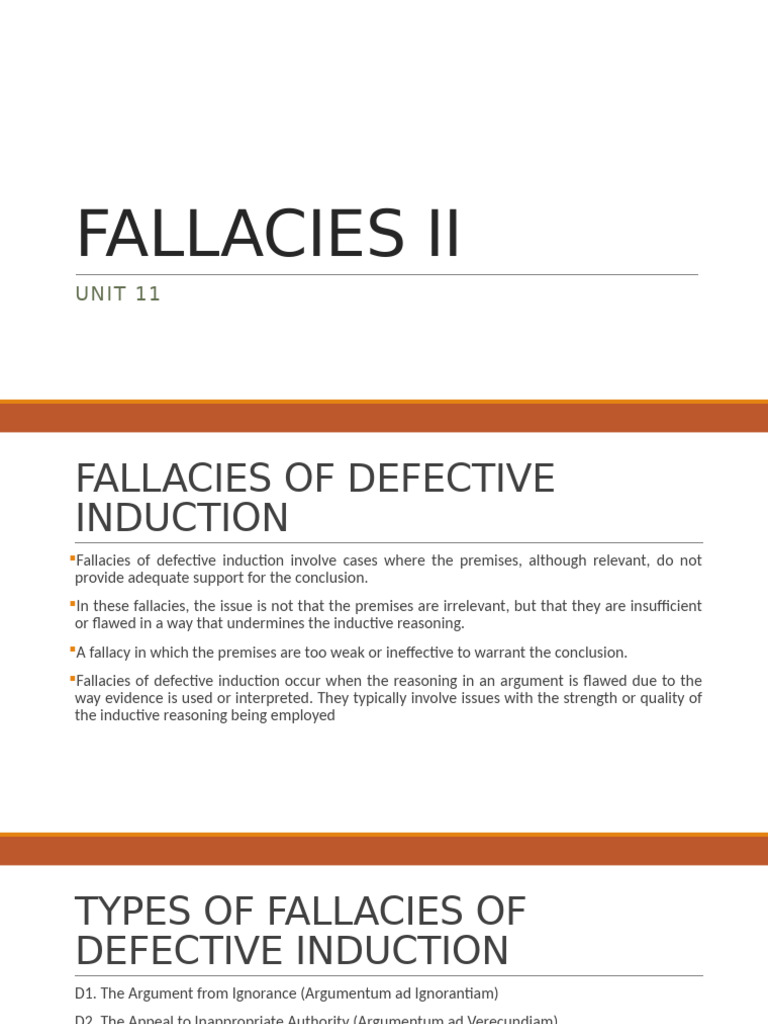 Inductive Reasoning Fallacies Explained | PDF | Fallacy | Argument