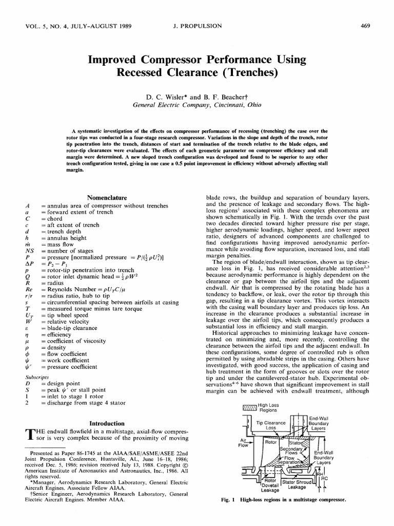 Enhanced Compressor Efficiency with Trenches | PDF | Turbine | Airfoil
