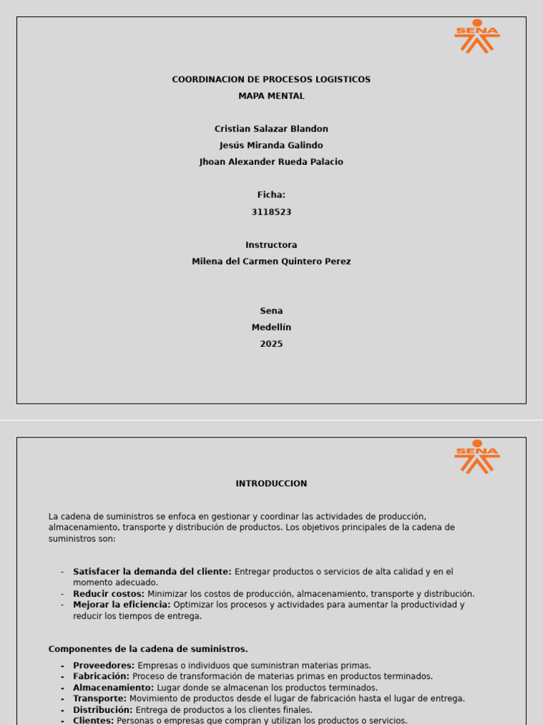 Mapa Mental Cadena de Suministros | PDF | Cadena de suministro ...