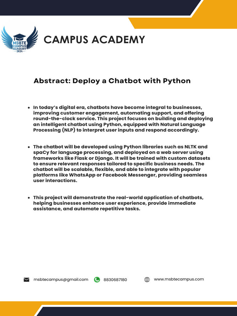 Intelligent Python NLP Chatbot Development | PDF | Python (Programming ...