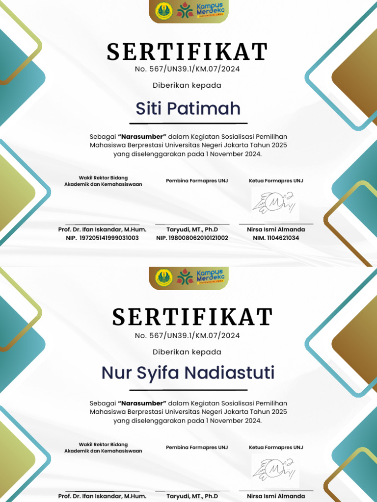 Blue and Yellow Minimalist Employee of The Month Certificate | PDF