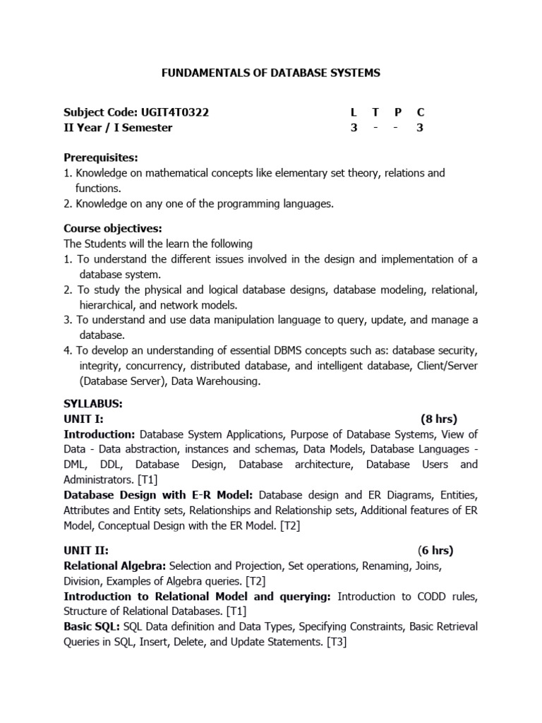 Fundamentals of Database Systems | PDF | Databases | Relational Model