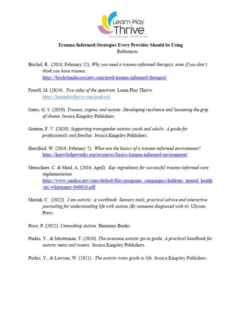 Trauma-Informed Care Strategies Guide | PDF