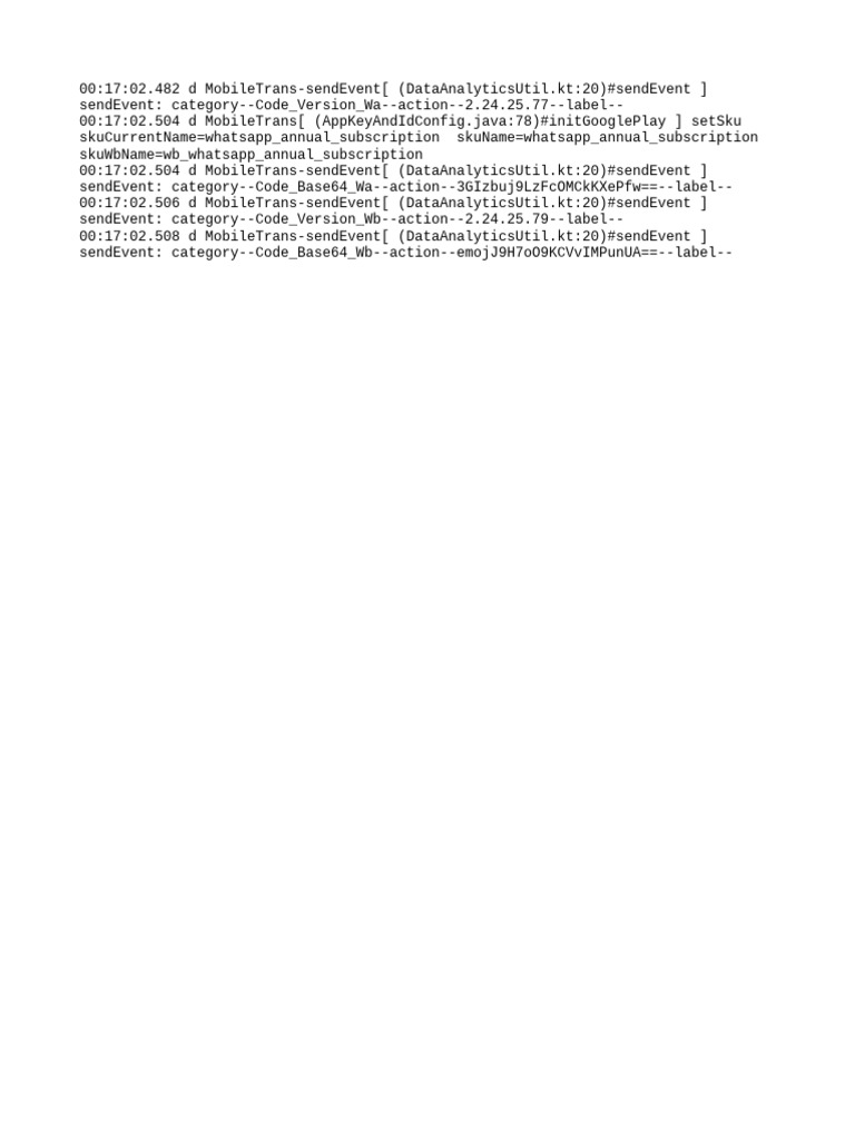 MobileTrans Event Logging Details | PDF