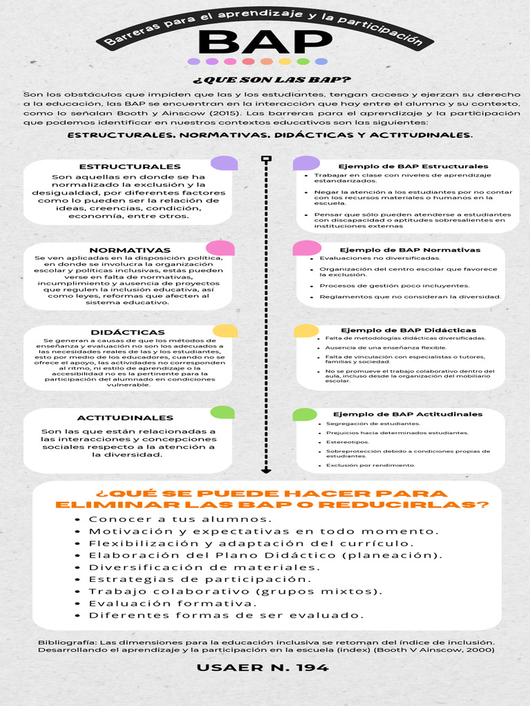 Bap Sin Objetivobaps | PDF | Inclusión (Educación) | Aprendizaje