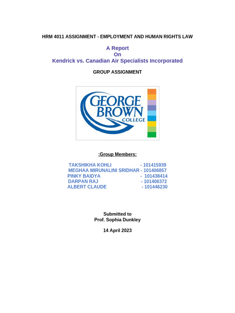 Final Law & Human Rights Group Assignment | PDF | Discrimination ...