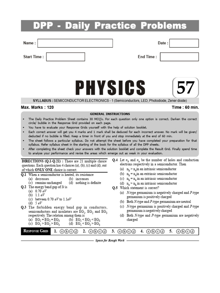 Semiconductor DPP | PDF | Semiconductors | P–N Junction