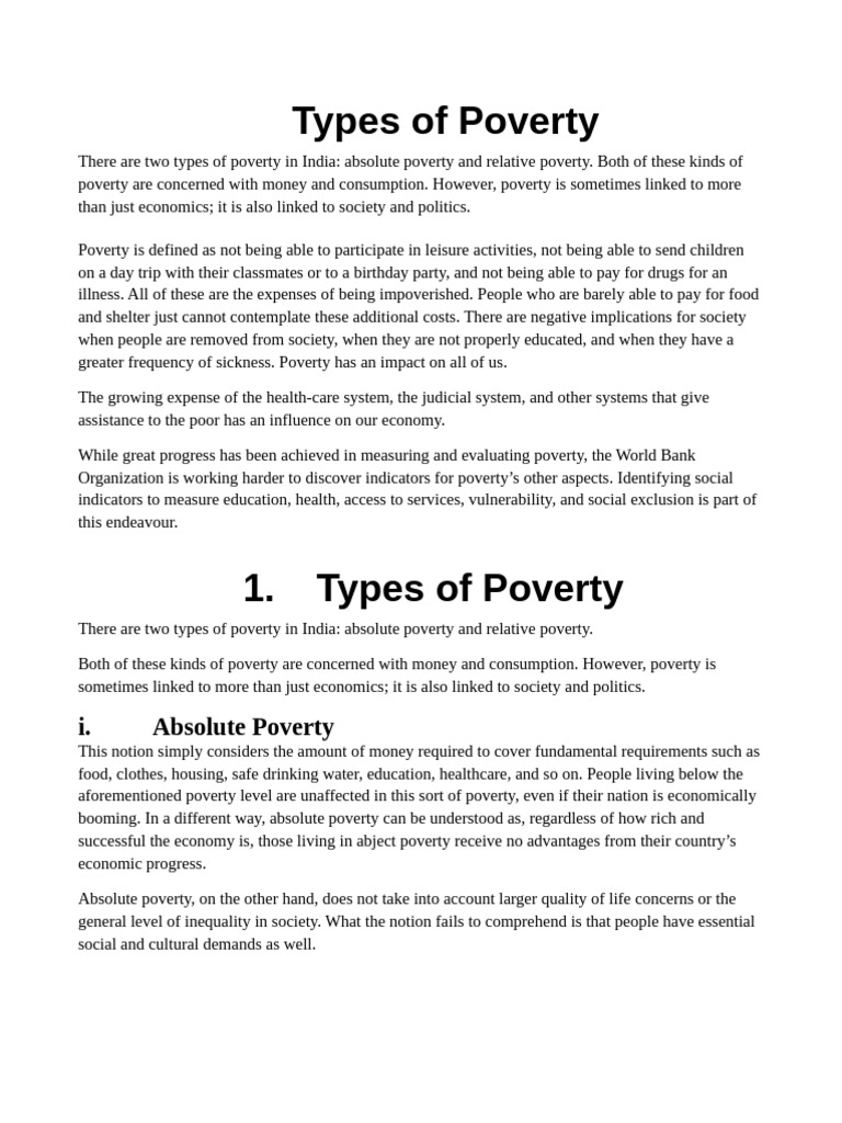 Poverty | PDF | Poverty | Poverty & Homelessness
