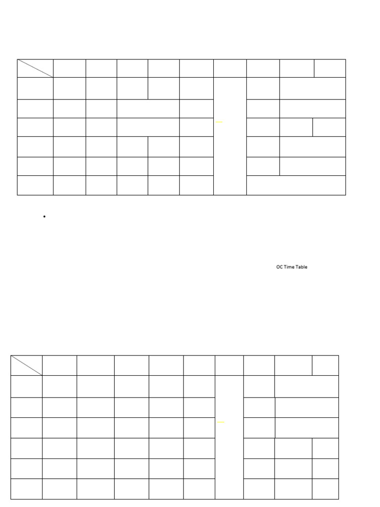 Time Table 240723 | PDF