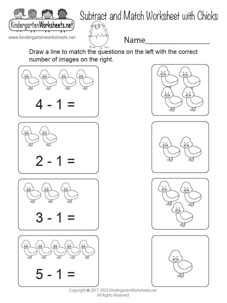 Printable Subtraction Worksheet | PDF
