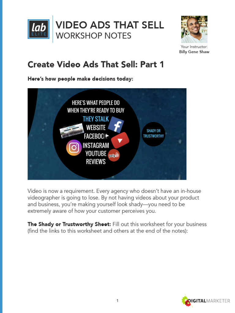 Create Compelling Video Ads Guide | PDF