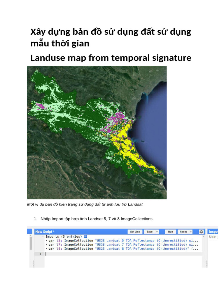 GEE - Ex - 8 - Landuse Map From Temporal - VN | PDF