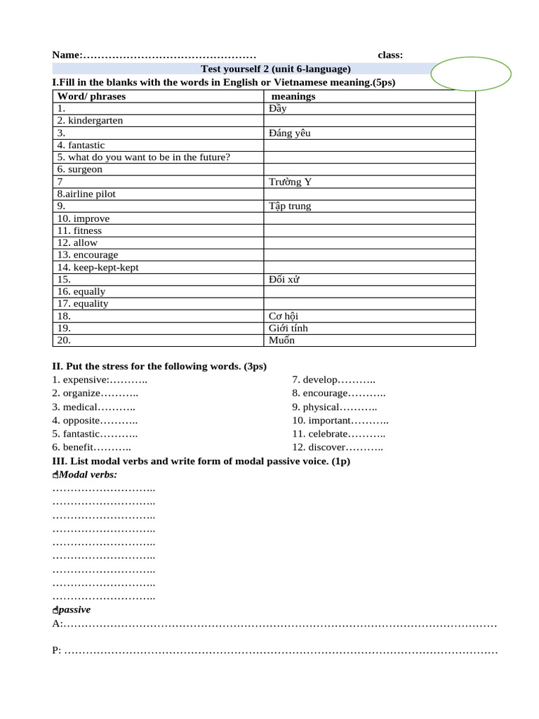 Language Test Yourself 2 | PDF