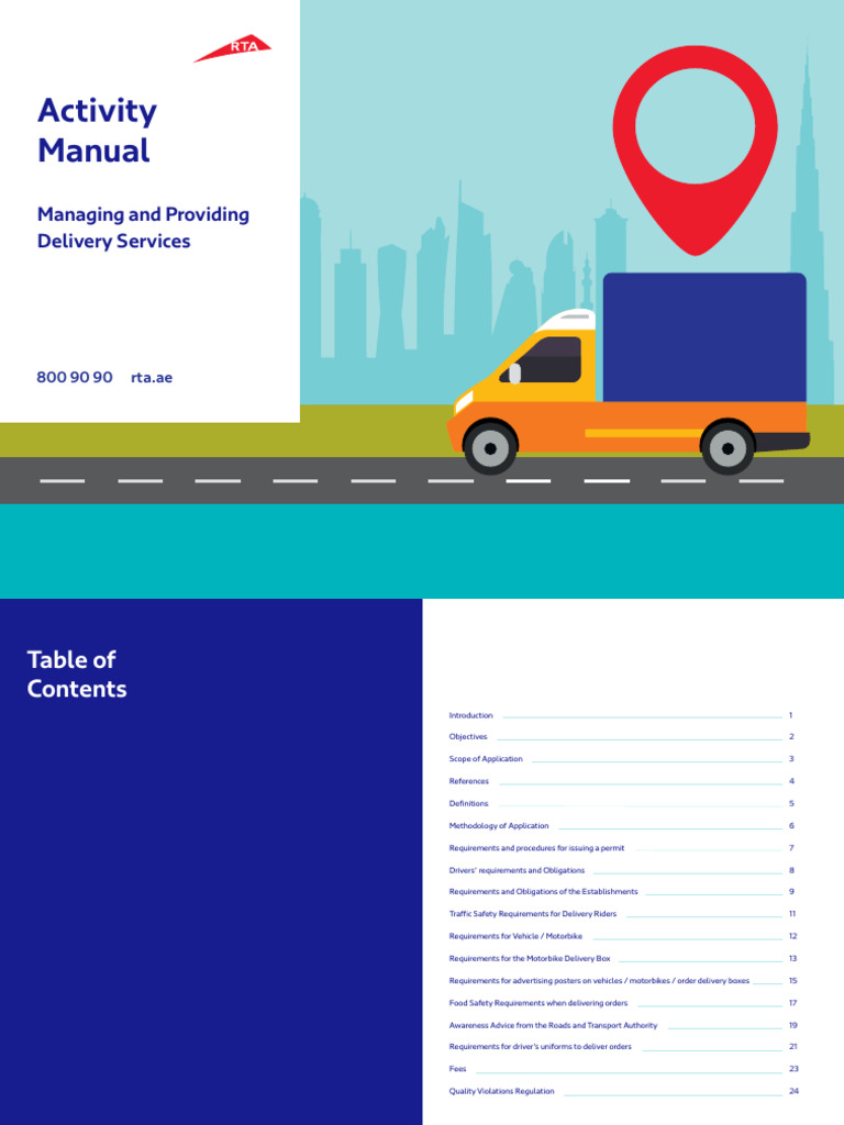 Dubai Delivery Driver Regulations Guide | PDF | Motorcycle | Food Safety
