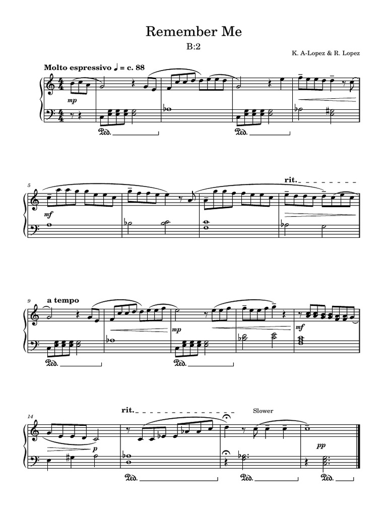 Remember Me - ABRSM Grade 1 Piano | PDF