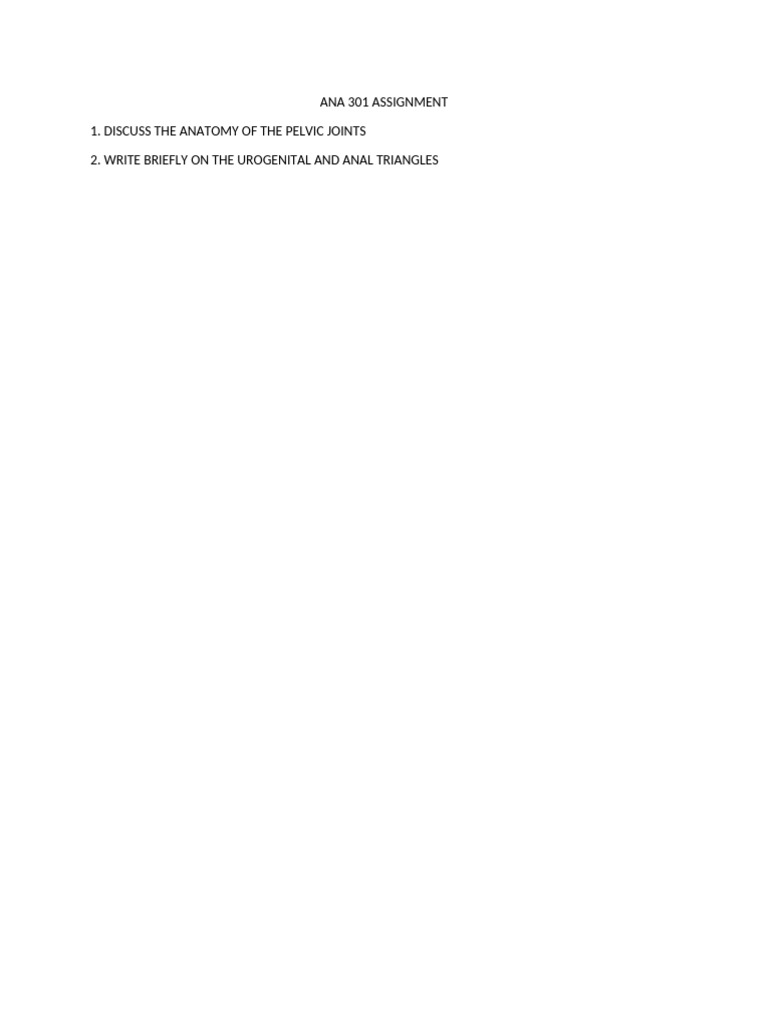 Ana 301 Assignment | PDF