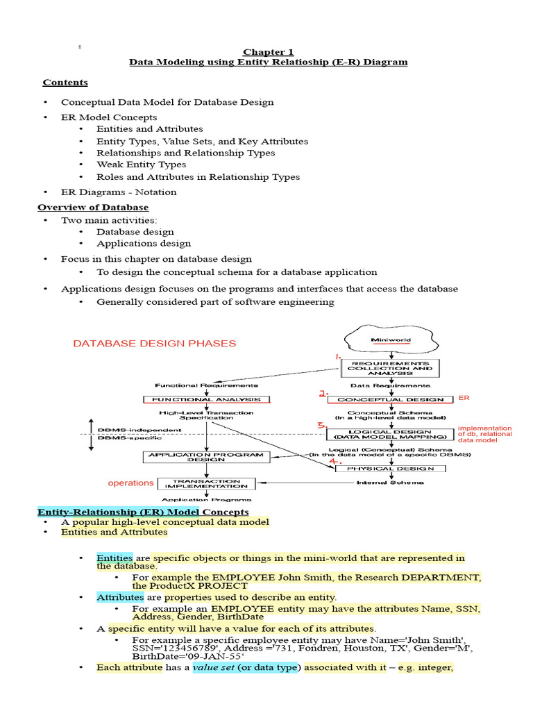 Data Relationships in E-R Modeling | PDF | Database Design | Data Model