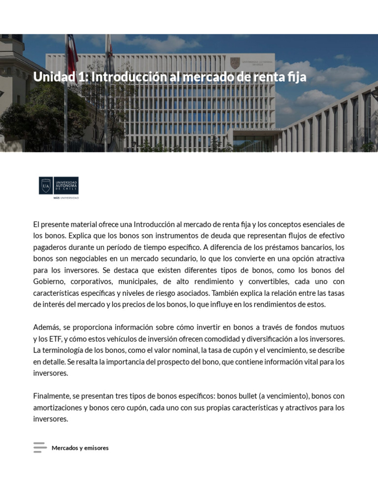 Introducción a los Bonos y Renta Fija | PDF | Fondo de inversion ...