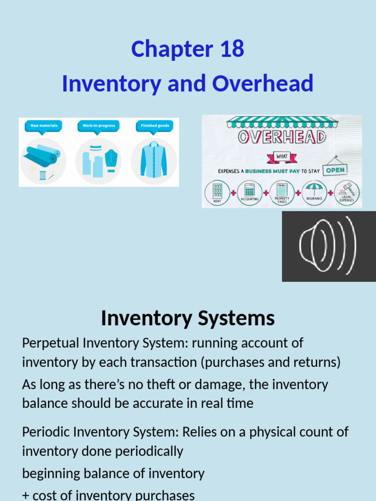 Chapter 18 Inventory and Overhead 1 | PDF | Cost Of Goods Sold | Inventory