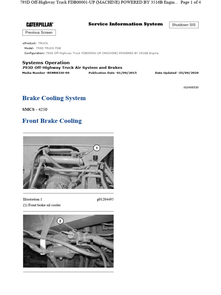 Systems Operation 793D Off-Highway Truck Air System and Brakes | PDF ...