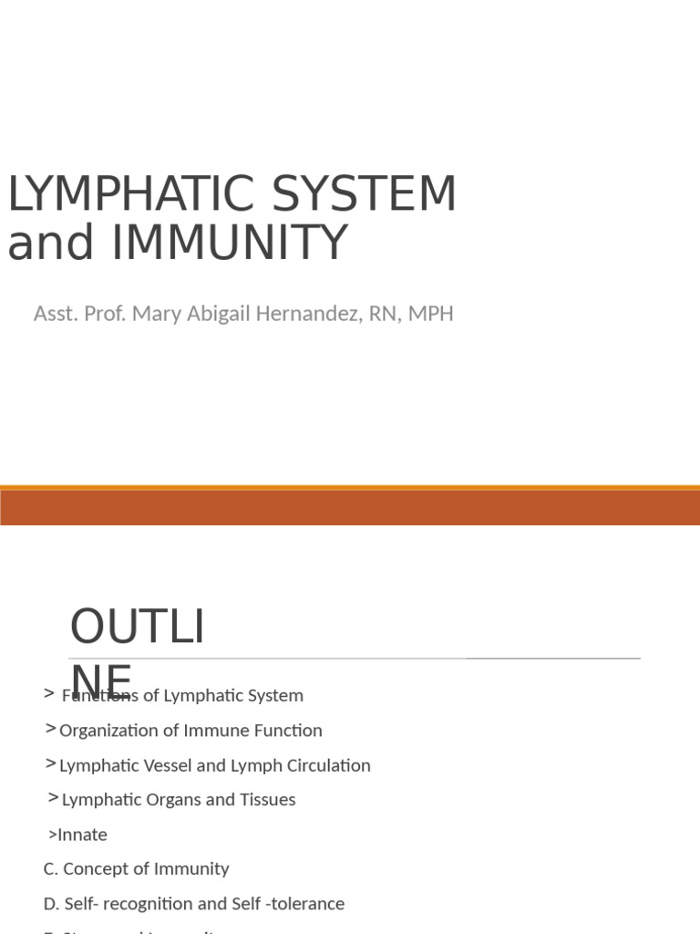 Lymphatic System and Immunity Overview | PDF | Lymphatic System | Lymph ...