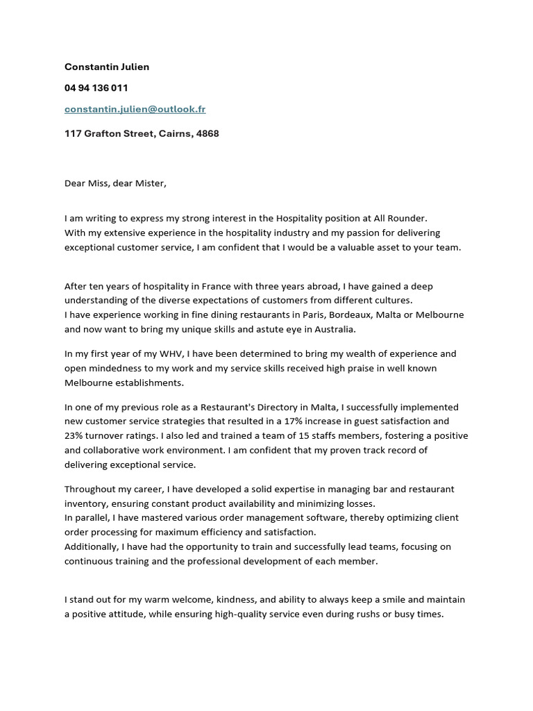 Letter Cover All Rounder | PDF | Social Psychology | Business
