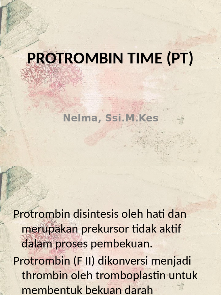 Pertemuan 4. Protrombin Time | PDF