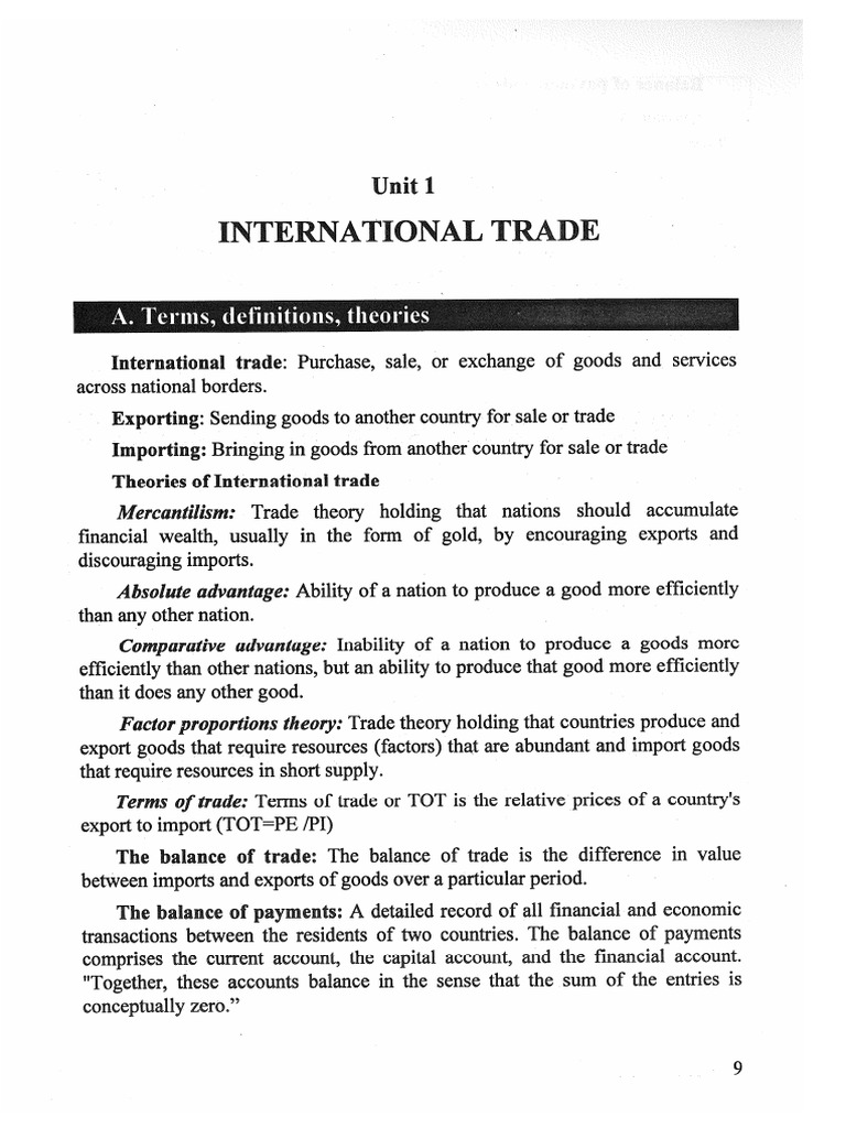 U1 Intl Trade | PDF